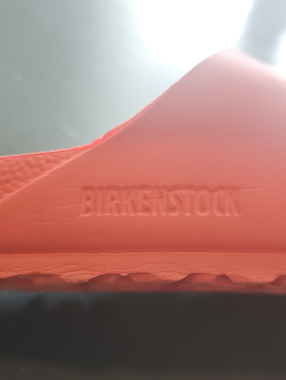 Birkenstock Slide Sandals Made In Germany. Size 38(7.5) in Coral Pink. Nice Cond - Picture 4 of 8
